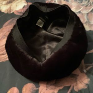 Womens Dennis Basso Brown Faux Hat